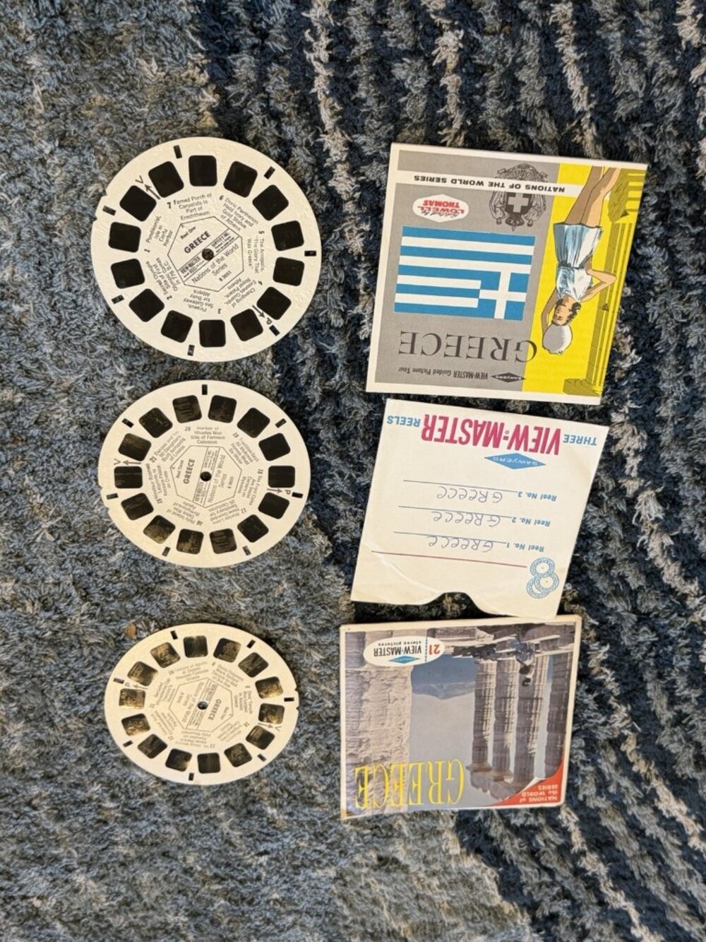 Vintage View Master Greece 3 Reels B205 GAF View-master